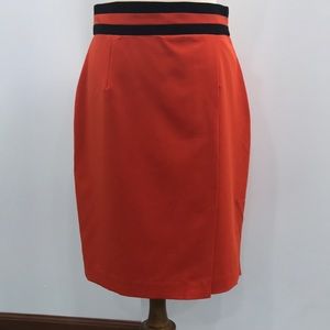 Worthinhton Orange Pencil Skirt Sz 8